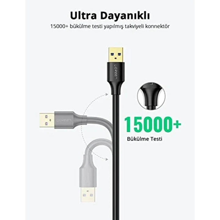 USB 3.0 Uzatma Kablosu 1.5 Metre, Siyah