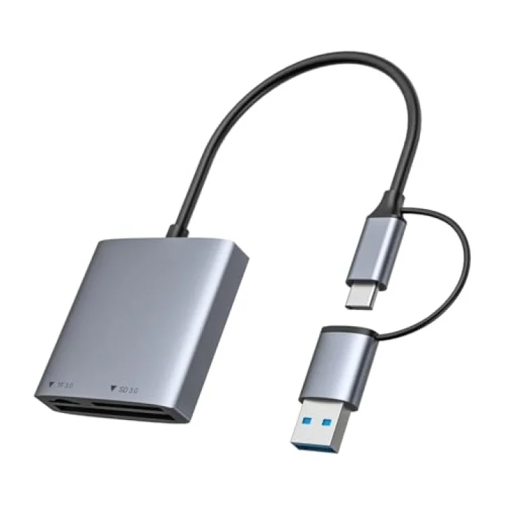 USB 3.2 ve Type-C 3ü 1 Arada SD/CF/TF Micro SD Hafıza Kart Okuyucu