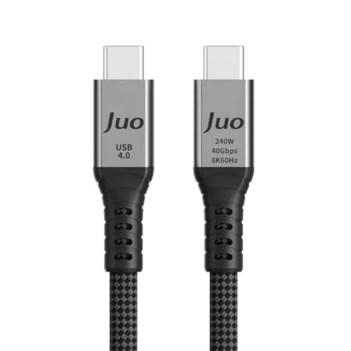 USB 4.0 240W 40Gbps Thunderbolt 4 8K 60Hz USB-C Görüntü Aktarım ve Type-C Hızlı Şarj ve Data Kablosu 1 Metre