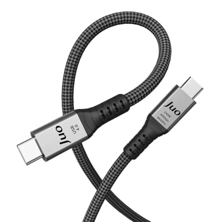 USB 4.0 240W 40Gbps Thunderbolt 4 8K 60Hz USB-C Görüntü Aktarım ve Type-C Hızlı Şarj ve Data Kablosu 1 Metre