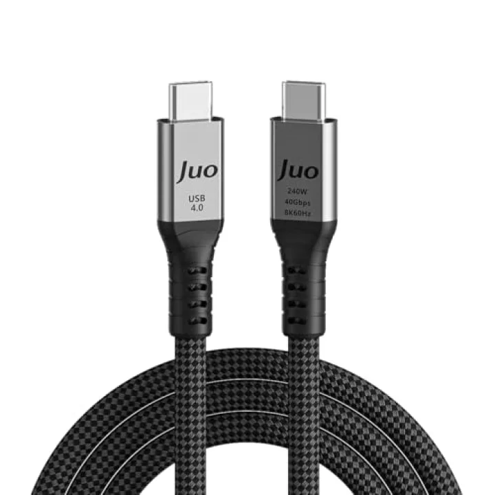 USB 4.0 240W 40Gbps Thunderbolt 4 8K 60Hz USB-C Görüntü Aktarım ve Type-C Hızlı Şarj ve Data Kablosu 1 Metre