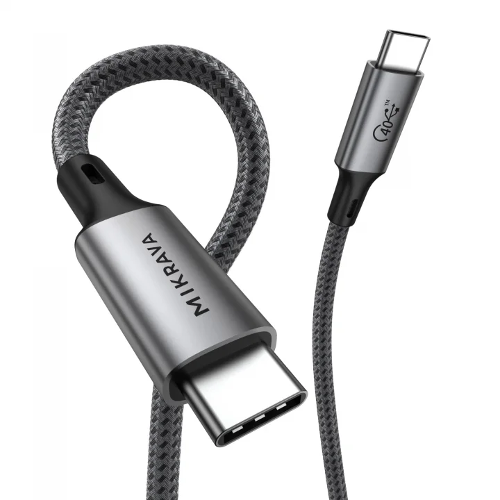 USB 4.0 40GBPS USB C Veri Kablosu, 240W USB C Şarj Kablosu, 8K@60hz 4K@240Hz 2K@360Hz Thunderbolt 4 Görüntü Kablosu, MacBook, Monitör, Docking İstasyonu, iPhone ile Uyumlu - 1 Metre