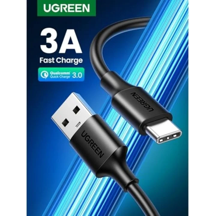 USB-A & USB-C Şarj ve Data Kablosu, 2 Metre, Siyah