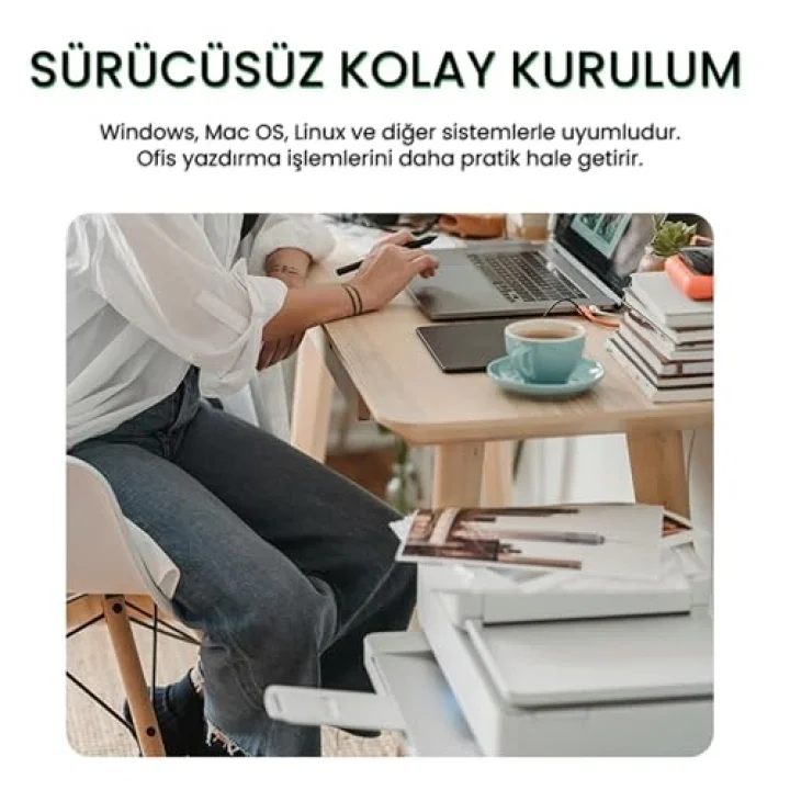 USB B Printer Tarayıcı Yazıcı Data Kablosu 5 Metre