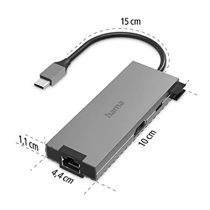 USB-C 3.1 Adaptör,2xUSB-A,1xUSB-C,1xHDMI,1xEtherne