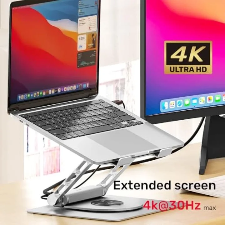 USB-C Dizüstü Bilgisayar Yerleştirme İstasyonu ve Standı - Uzay Grisi