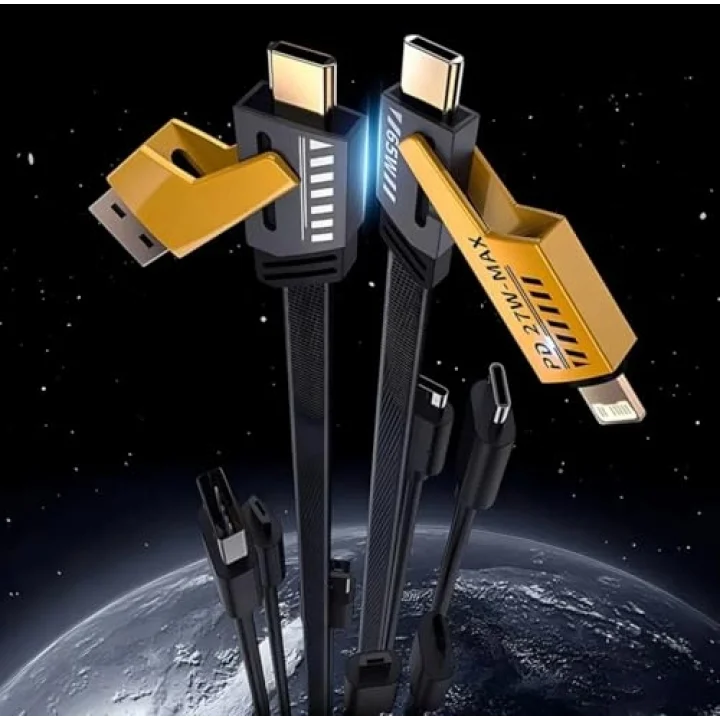 USB C DÜZ ÖRGÜLÜ HASIR AAA KALİTE 4 ü 1 arada 65/27 W 2 TO 2 FLAT FAST WIRE CABLE PD USB TYPE C İOS 4 LÜ ŞARJ KABLOSU VE VERİ AKTARIM DATA KABLO TÜM CİHAZLAR İÇİN GENİŞ UYUMLULUK HAYAT KURTARIR