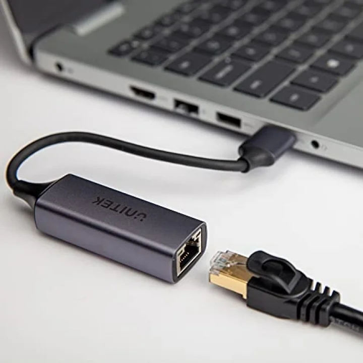 USB-C Gigabit Ethernet Adaptörü │ USB tip C RJ45 LAN Ethernet 10/100/1000 Mbps Dönüştürücü│ USB 3.0 5 Gbps │ Alüminyum, Kablo 12 cm │ Neztweradapter Win, Mac, Linux│Plug&Play
