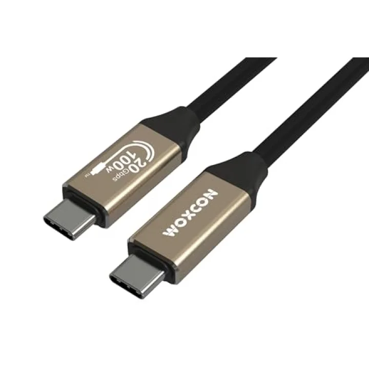 USB C Hızlı Şarj ve Görüntü Kablosu, USB 3.2 GEN2 Standart 20G Bandwith, Thunderbolt 4/3 uyumluluk, 4K 60Hz Çözünürlüğüne kadar destekler, 5A 20V, 100W Şarj Gücü 2 Metre