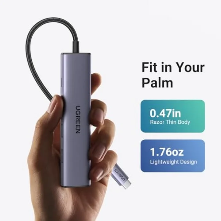 USB C Hub, PD 100W, 4K HDMI, MacBook Pro/Air, iPad Pro/Air, Surface Pro/Go, Galaxy Tab, Galaxy S23/S22 vb. ile uyumlu USB A 3.0.