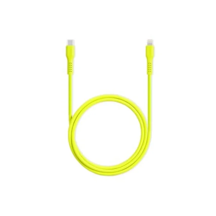 USB-C - Lightning Hızlı Şarj Kablosu 120cm Neon (Neon Sarı)