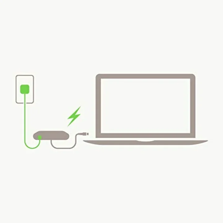 USB-C Multimedia Adaptörü (VGA, 4K HDMI, USB 3.0, Ethernet Bağlantı Noktalı USB-C Hub) MacBook Pro, iPad Pro, Surface Pro, Chromebook ve daha fazlası için 100 W Doğrudan İletimli Güç