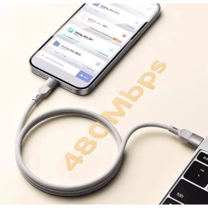 USB-C Şarj Kablosu, Örgülü Naylon, Gri, Hızlı Şarj, Type-c to Type-c, Manyetik Kablo, 1 Metre
