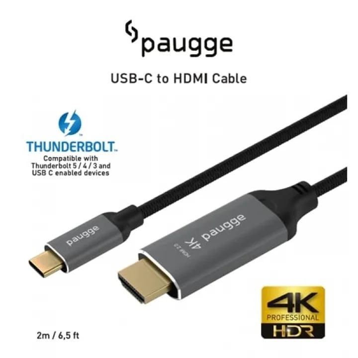 USB C to HDMI Kablo - 4K60Hz, HDR, HDCP 2.3, Thunderbolt 5/4/3, DEX Mode, 2 Metre (CHD20B-PRO)