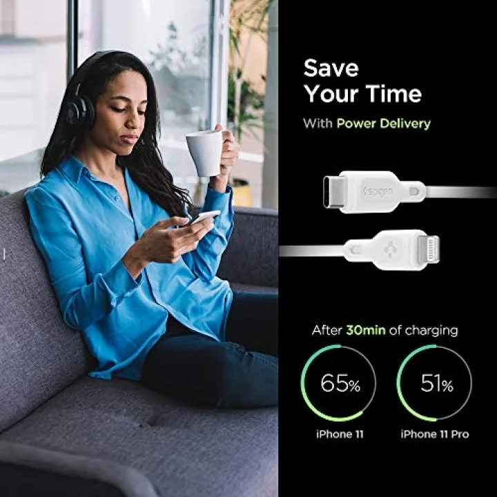 USB-C to Lightning (1 Metre) Hızlı Şarj / Data Kablosu MFI Lisanslı C10CL Beyaz - 000CA25416 ( TR Garantili)
