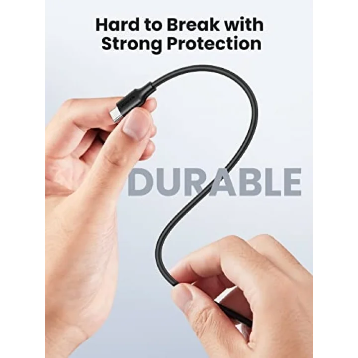 USB C to USB C 3A Hızlı Şarj ve Data Kablosu Siyah 2 Metre