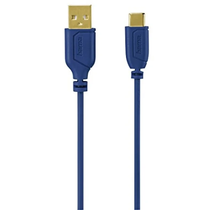 USB-C - USB-A 0.75 Metre USB Kablo, Mavi