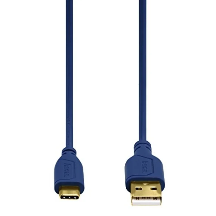 USB-C - USB-A 0.75 Metre USB Kablo, Mavi