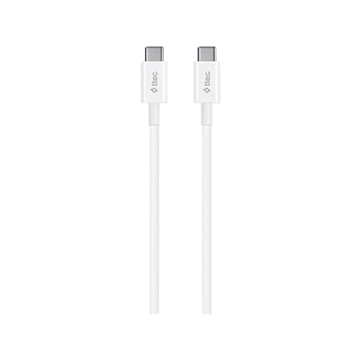 USB-C - USB-C 120cm 60W PD/QC Hızlı Şarj/Data Kablosu Beyaz