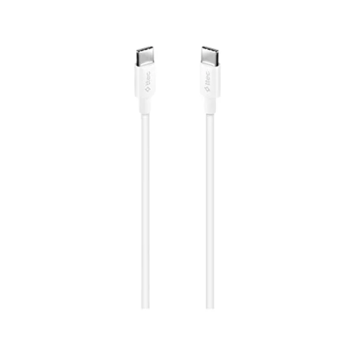 USB-C - USB-C 120cm 60W PD/QC Hızlı Şarj/Data Kablosu Beyaz