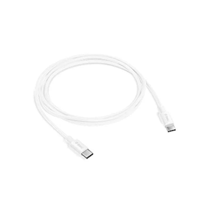 USB-C - USB-C 120cm 60W PD/QC Hızlı Şarj/Data Kablosu Beyaz