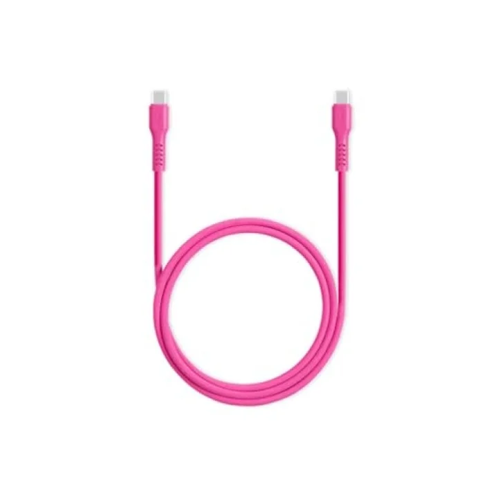 USB-C - USB-C 120cm 60W PD/QC Hızlı Şarj/Data Kablosu Neon 2DK59N (Neon Pembe)