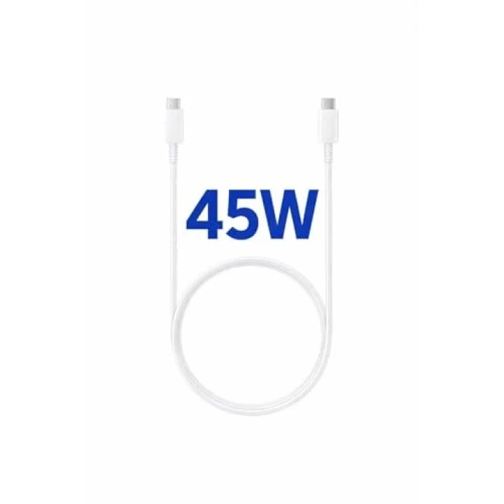 USB-C - USB-C 45Watt PD TYPE-C PD/QC Hızlı Şarj/Data Kablosu Beyaz Hızlı Şarj & Data Kablosu,1Metre