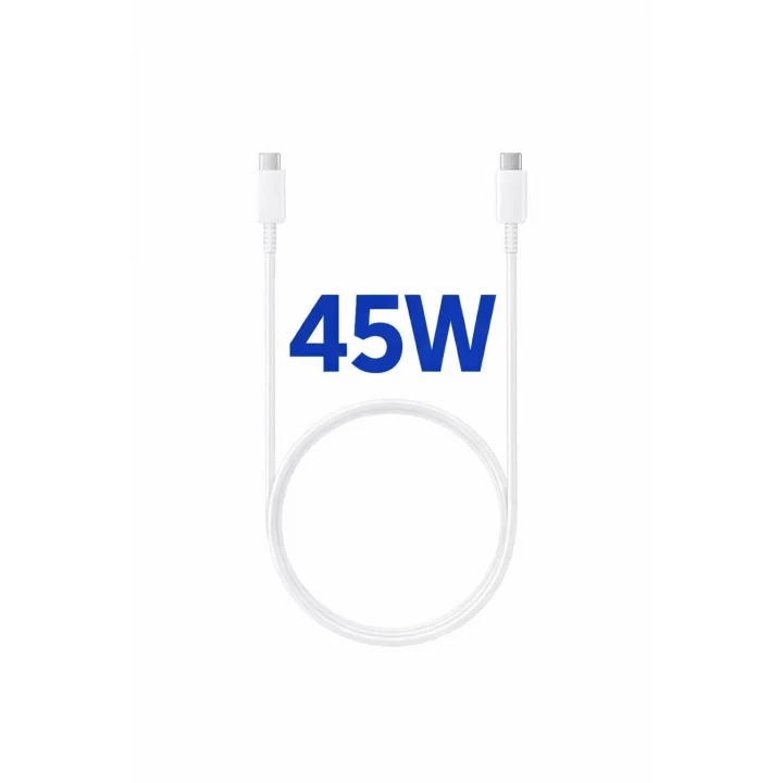USB-C - USB-C 45Watt PD TYPE-C PD/QC Hızlı Şarj/Data Kablosu Beyaz Hızlı Şarj & Data Kablosu,1Metre