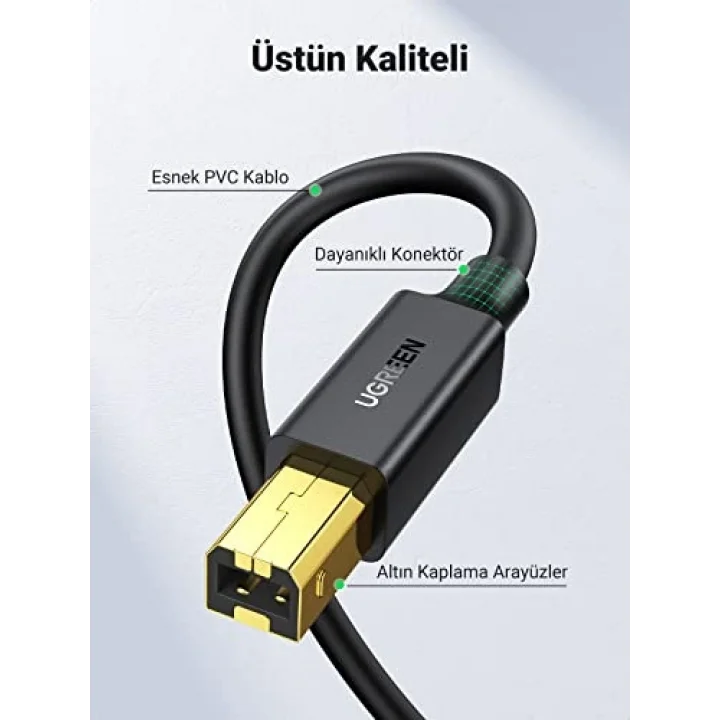 USB den USB-B ye Yazıcı Tarayıcı Kablosu, 1.5 Metre