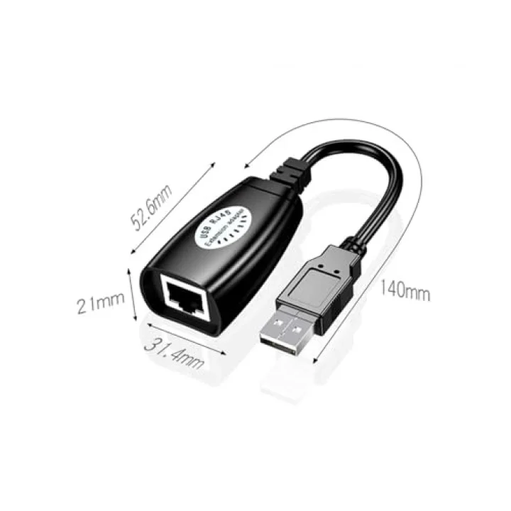 Usb Extrender, 50 Metre Rj45, Usb Uzatma Kablosu, Cat5 – Cat6 uyumlu