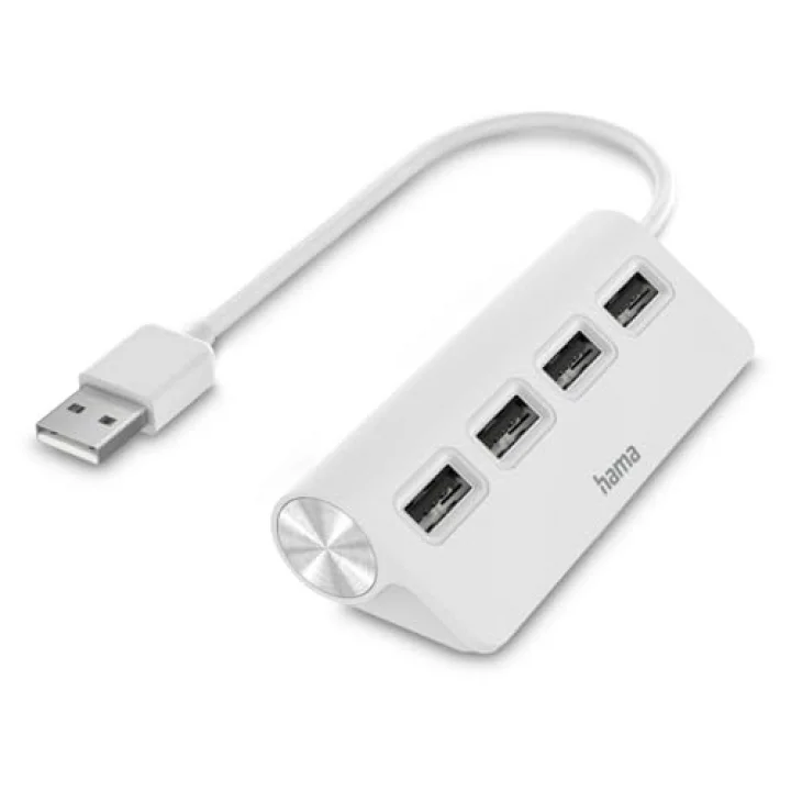 USB Hub, 4 Ports, USB 2.0, 480 Mbit/s, beyaz