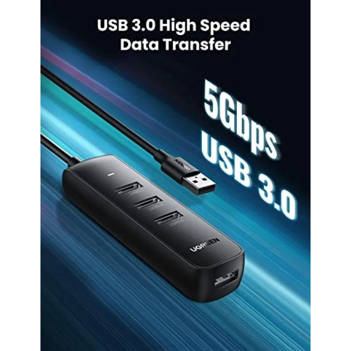 USB Hub USB Splitter 3.0 Ultra İnce 4 Bağlantı Noktalı USB Adaptörü.