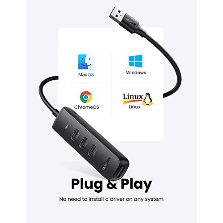 USB Hub USB Splitter 3.0 Ultra İnce 4 Bağlantı Noktalı USB Adaptörü.