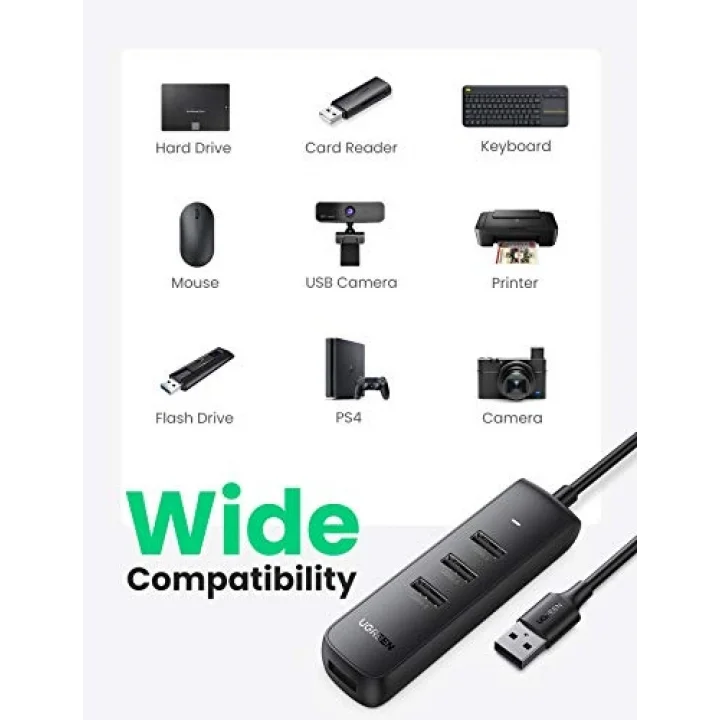 USB Hub USB Splitter 3.0 Ultra İnce 4 Bağlantı Noktalı USB Adaptörü.