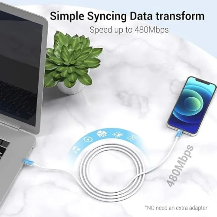 Usb ios Kablo 30 Cm Şarj ve Data Kablosu 18W 3.1 Amper Hızlı Şarj Kablosu carplay Qc3.0 (type c android)
