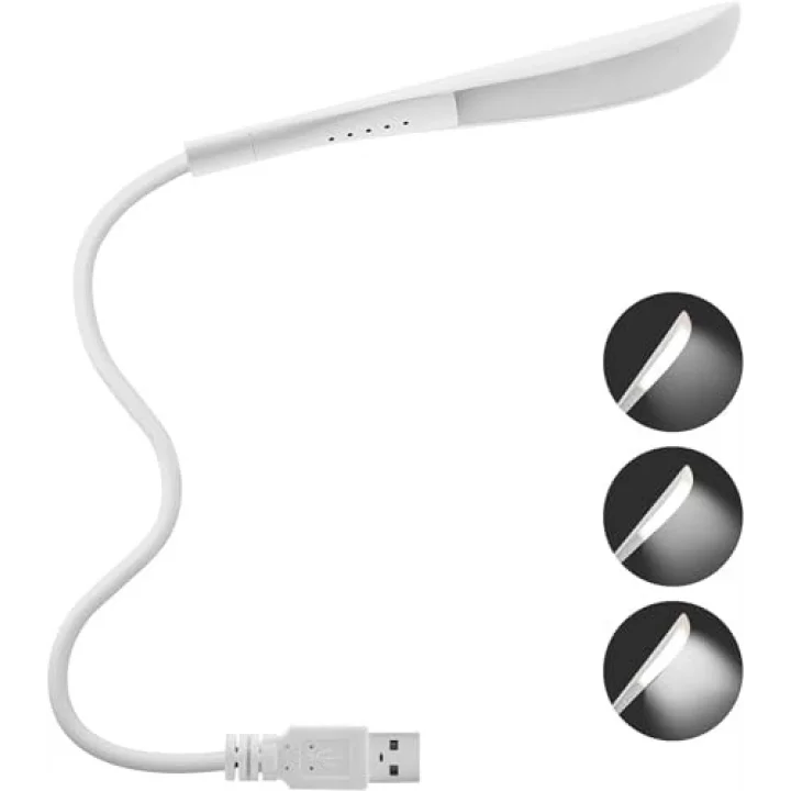 USB lamba, kısılabilir USB ışık, 2,8W esnek klavye ışığı, PC bilgisayar için, 14 LED inci, 3 kademeli ayarlanabilir parlaklık, açma/kapama dokunmatik şalteri, D10 USB LED (Beyaz)