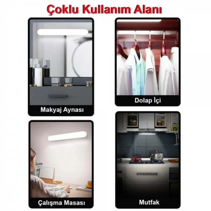 USB ŞARJLI 3 RENK IŞIKLI LED AYDINLATMA (GT-CL03)