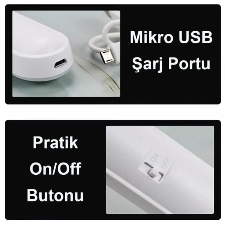 USB ŞARJLI 3 RENK IŞIKLI LED AYDINLATMA (GT-CL03)