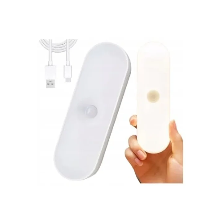 USB Şarjlı LED Işık, Hareket Sensörlü, Beyaz Işık, Oda, Mutfak, Salon ve Merdiven için Taşınabilir Lamba