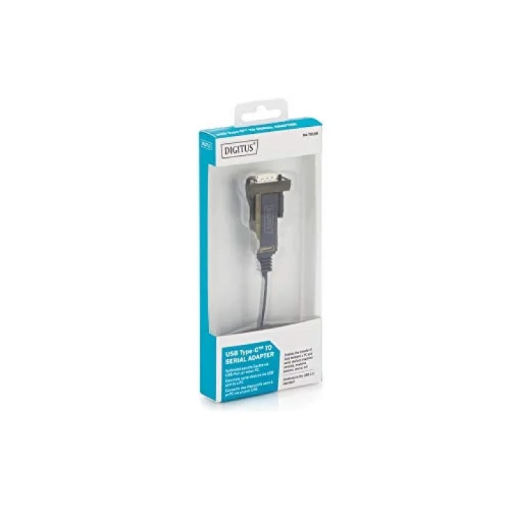 USB Seri Adaptör - RS232 Dönüştürücü - USB 2.0 Tip C - DSUB 9M - FTDI FT232RL Yonga Seti - 1 m Bağlantı Kablosu