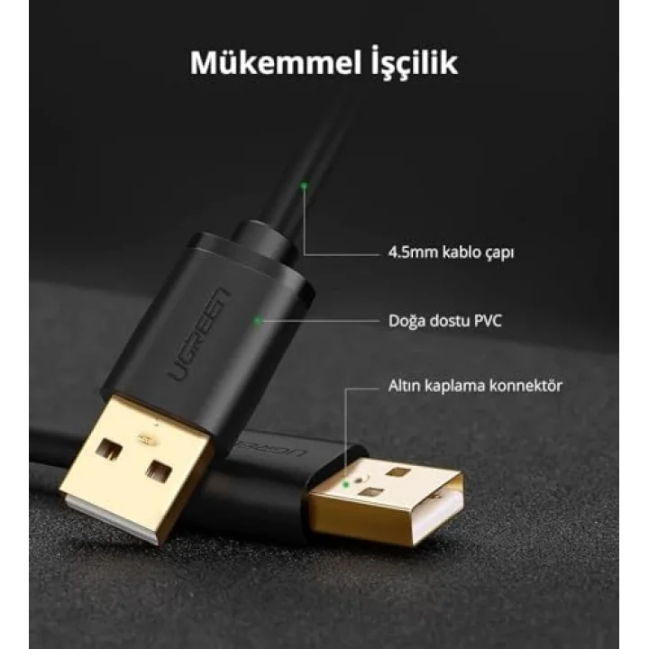 USB to USB Data ve Şarj Kablosu 1 Metre