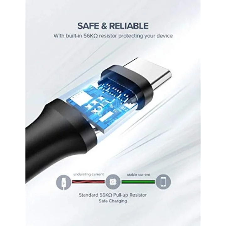 USB Type-C Şarj ve Data Kablosu, 1 Metre, Beyaz