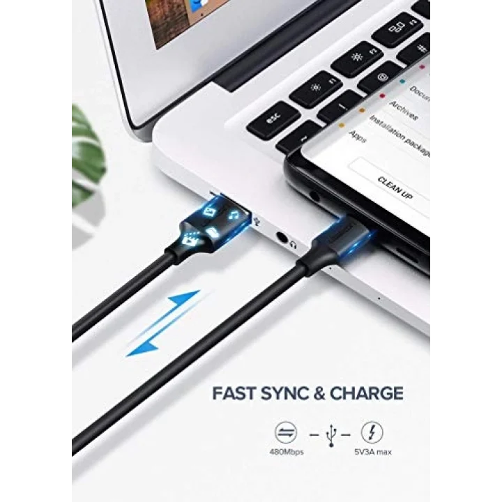 USB Type-C Şarj ve Data Kablosu, 1 Metre, Beyaz