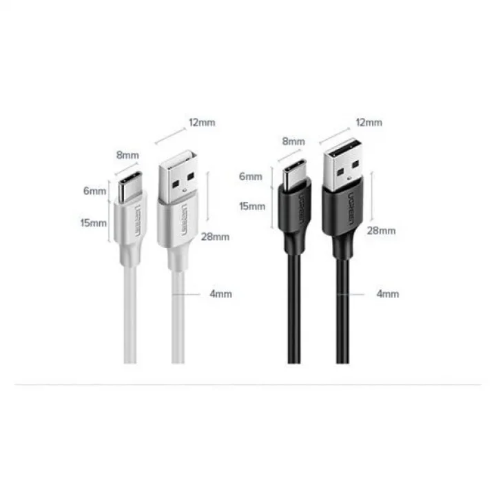 USB Type-C Şarj ve Data Kablosu, Siyah 1 Metre