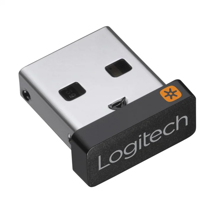 USB-Unifying alıcısı, 2,4 GHz kablosuz teknoloji, USB bağlantısı kablosuz fare ve klavye, PC/Mac/Laptop gibi tüm Unifying cihazlarıyla uyumlu, siyah