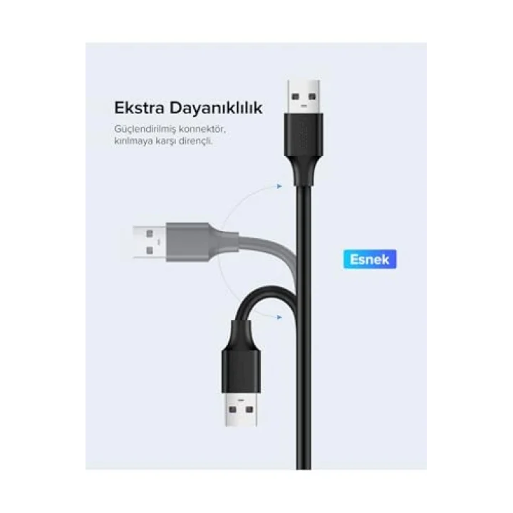 USB Uzatma Kablosu 50 Cm, Siyah