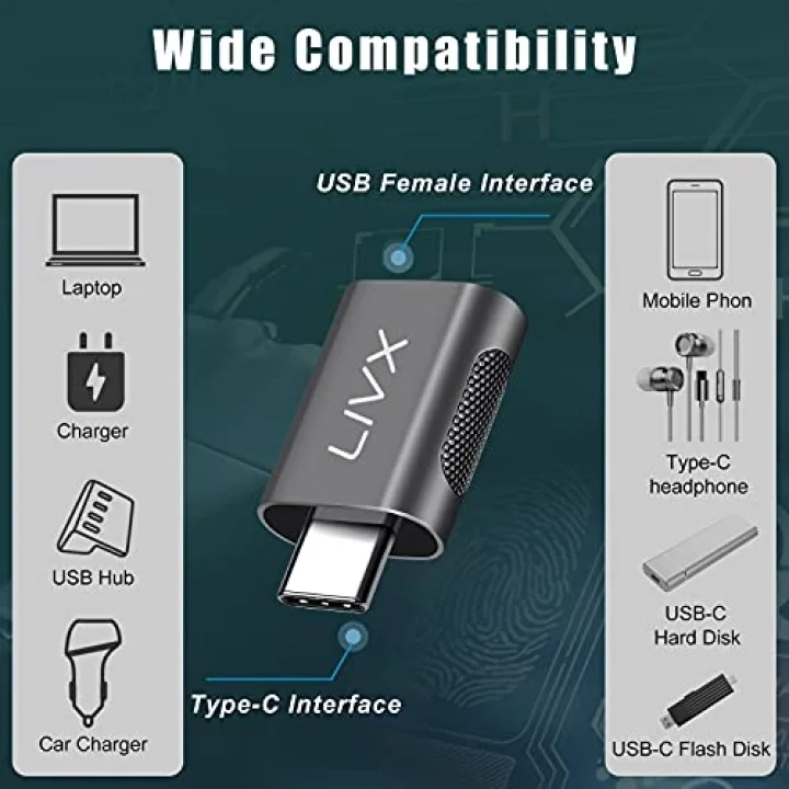 USB3.0 to Type C Çevirici Dönüştürücü OTG Adaptör LVA-OTGCM