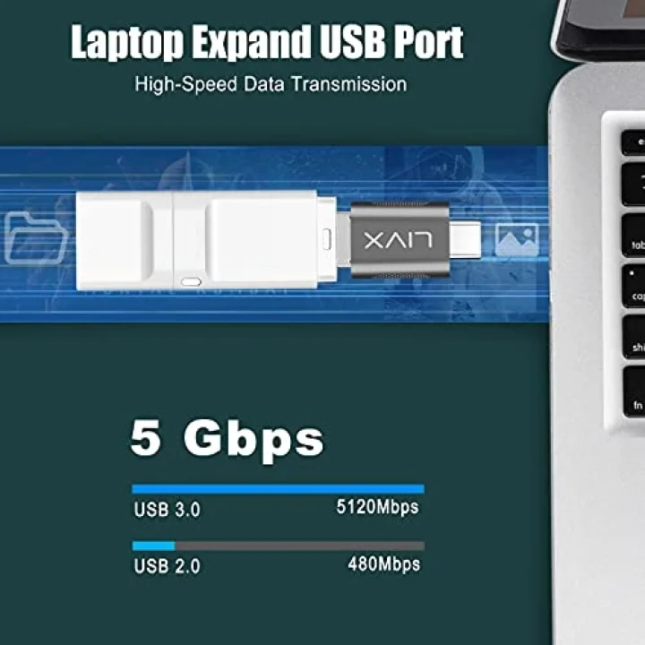 USB3.0 to Type C Çevirici Dönüştürücü OTG Adaptör LVA-OTGCM