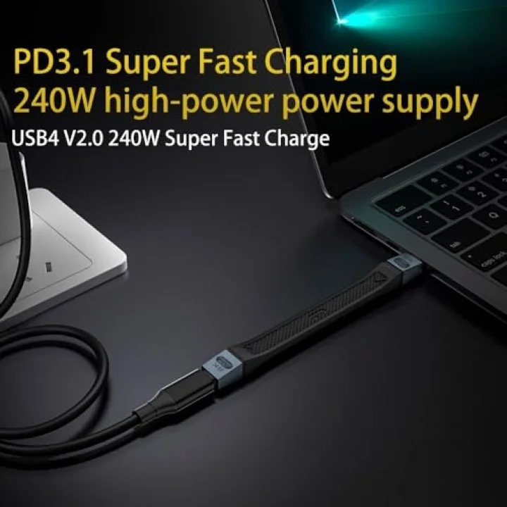 USB4 240W 8K 60Hz 80Gbps Şarj ve Veri Aktarım Kablosu OTGFB