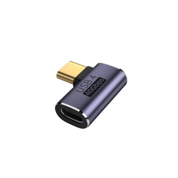 USB4 40Gbps L Tip Type-C Adaptör – 8K 60Hz 240W PD – Erkek Dişi USB-C Dirsek Dönüştürücü – Thunderbolt 4 Uyumlu OTGC
